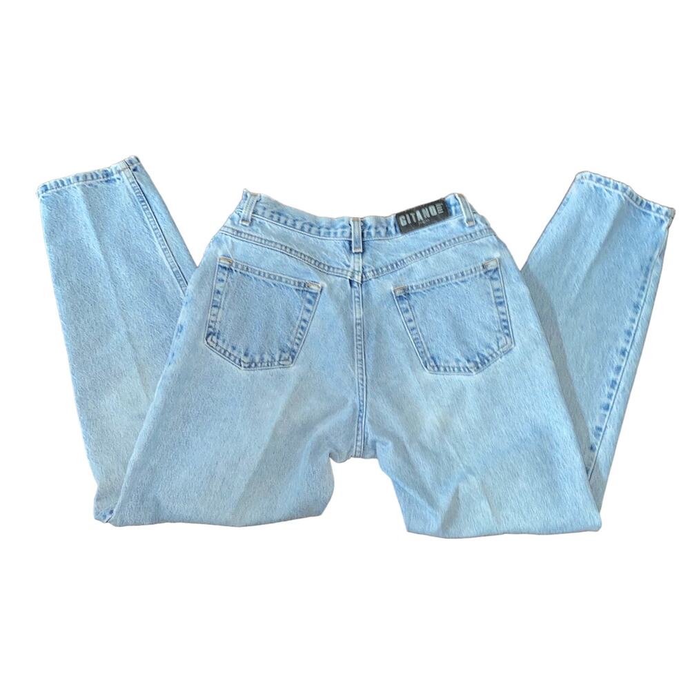 Vintage Gitano High Rise Tapered Leg Light Wash Jeans 30" waist - Picture 2 of 9